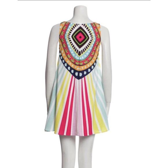 Mara Hoffmann Multi Color Rays Jersey Swing Mini Dress Swim Coverup Sz XS - Picture 5 of 10